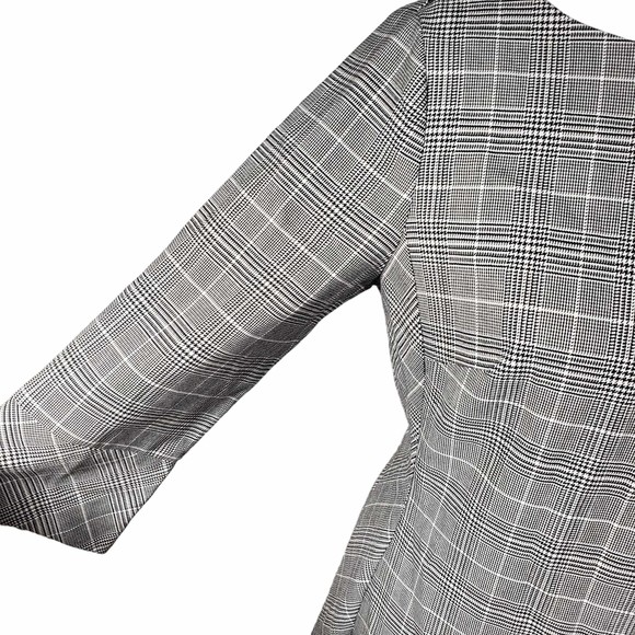 H&M Women's size 10 Black White & Gray Plaid Dress - Picture 3 of 9